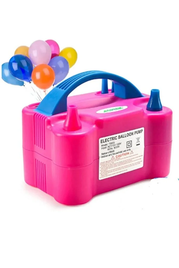 Çift Çıkışlı Elektrikli Balon Şişirme Makinesi Balon Makinası Fişli